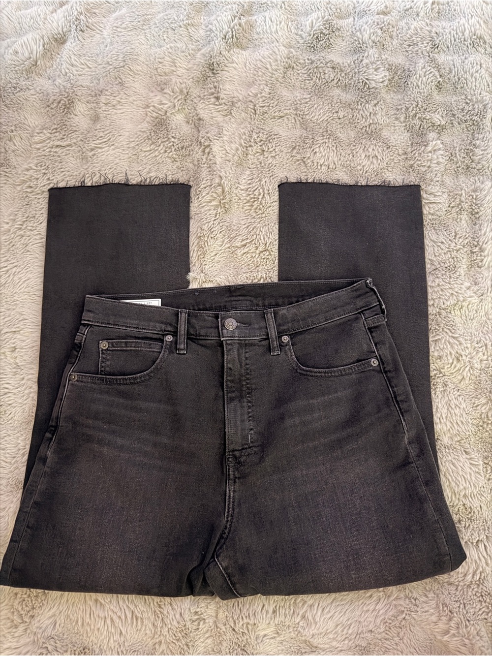 GAP Black High-Rise Straight Jeans